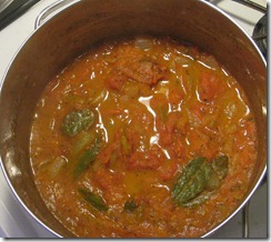 Simmering Tomatoes and Herbs